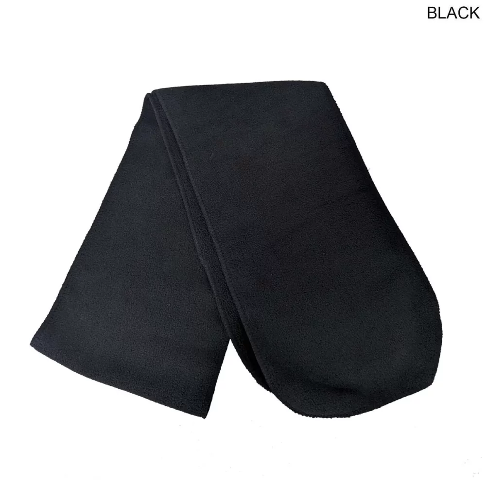 Écharpe noire, taille 8"x60", tissu microfibre ultra doux et lisse, vierge uniquement