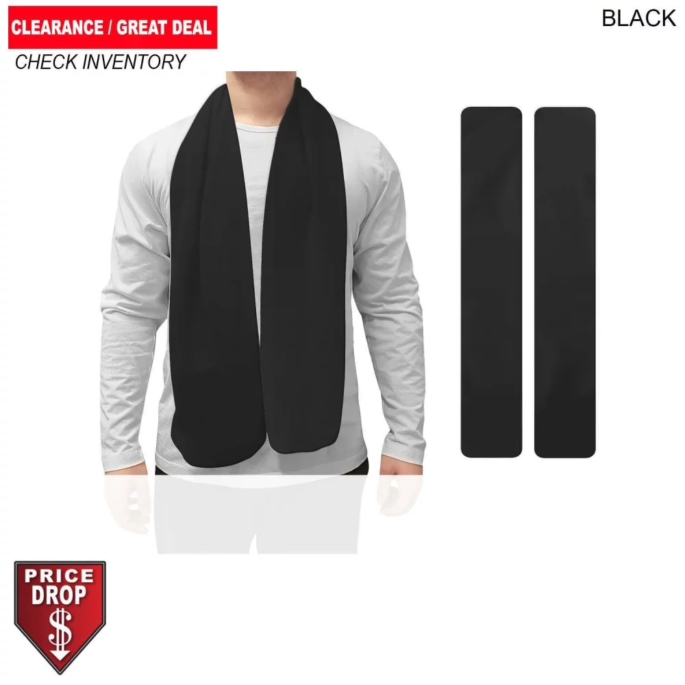 Écharpe noire, taille 8"x60", tissu microfibre ultra doux et lisse, vierge uniquement