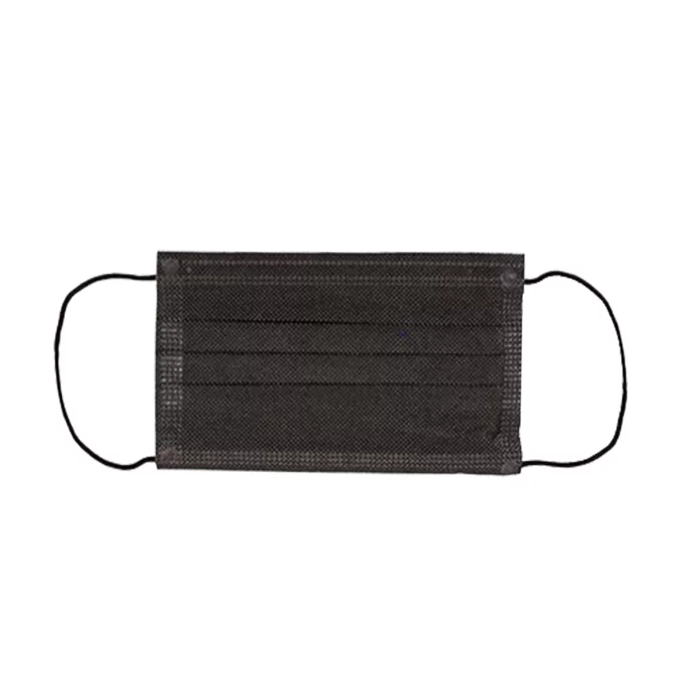3-Ply Disposable Face Mask, Black, Blank only