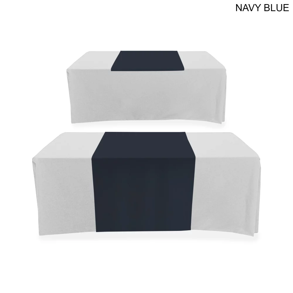 Polycotton Twill Table Runner, 30x60, Covers Front and Top of the table, Heat Transfer logo