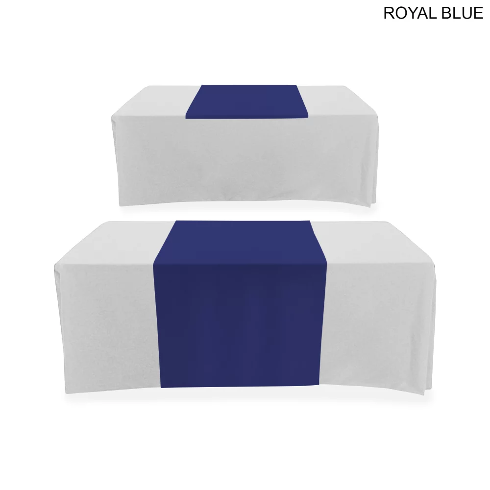 Polycotton Twill Table Runner, 30x60, Covers Front and Top of the table, Heat Transfer logo