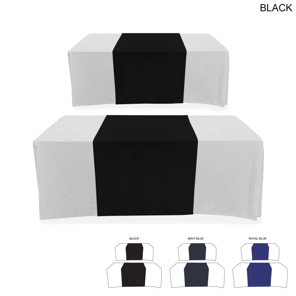 Chemin de table en sergé polycoton, 30x90, couvre l'avant, le dessus et l'arrière, vierge uniquement.