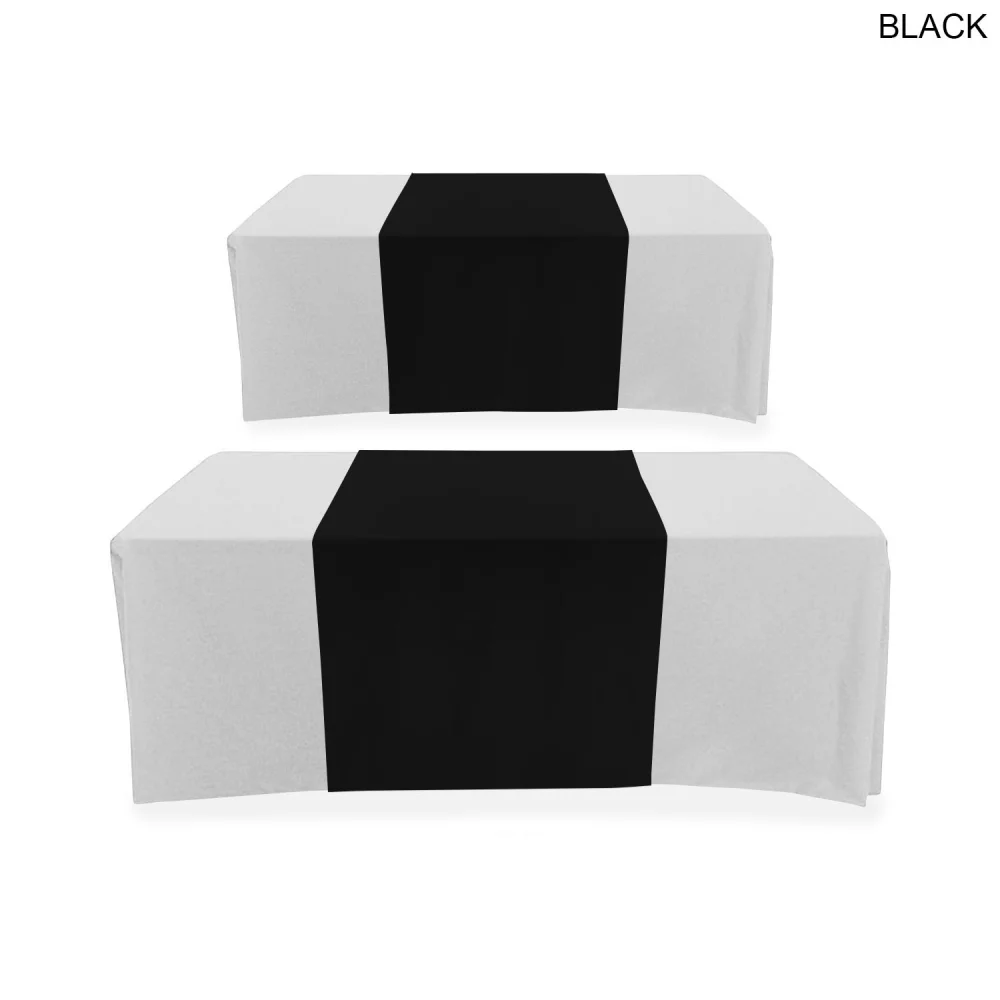 Polycotton Twill Table Runner, 30x90, Covers Front, Top and Back, Heat Transfer logo