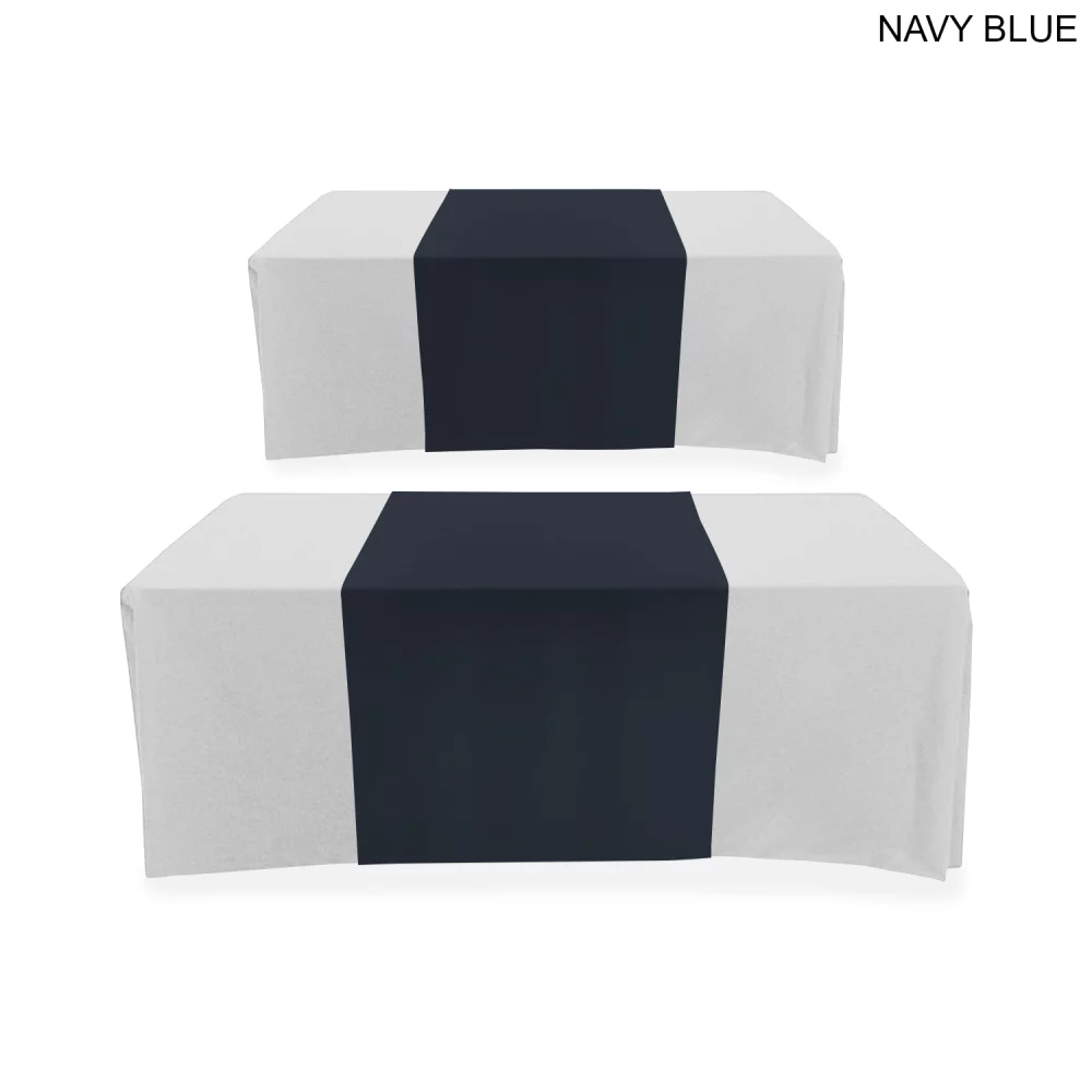 Polycotton Twill Table Runner, 30x90, Covers Front, Top and Back, Heat Transfer logo