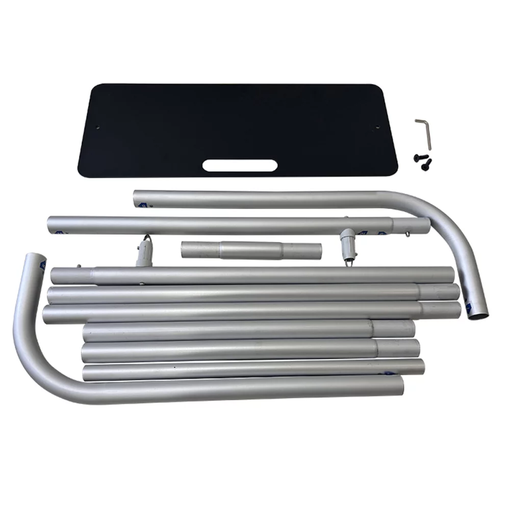 2'W x 90"H EuroFit Banner Hardware Only, Frame with Steel Base and Carry Case. Graphics not included