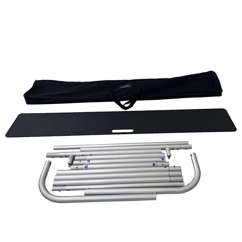 5'W x 90"H EuroFit Banner Hardware Only, Frame with Steel Base and Carry Case. Graphics not included