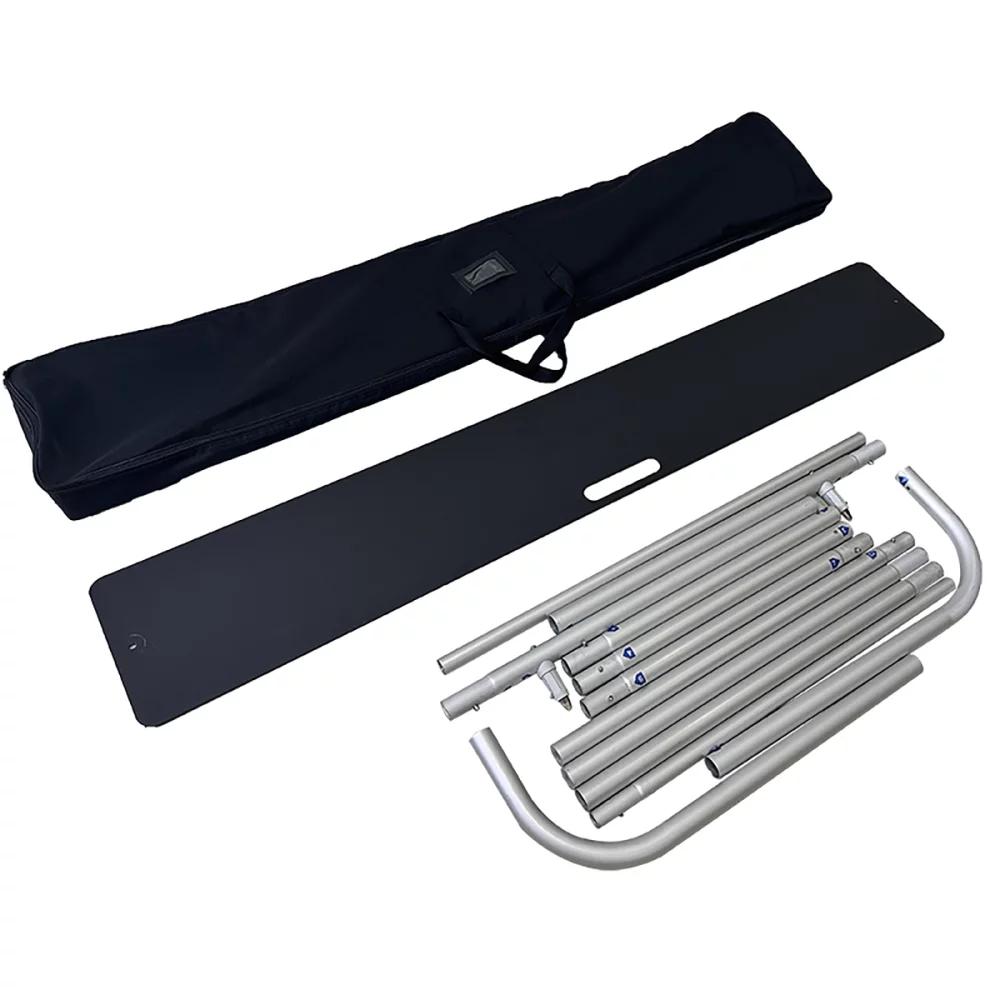 5'W x 90"H EuroFit Banner Hardware Only, Frame with Steel Base and Carry Case. Graphics not included