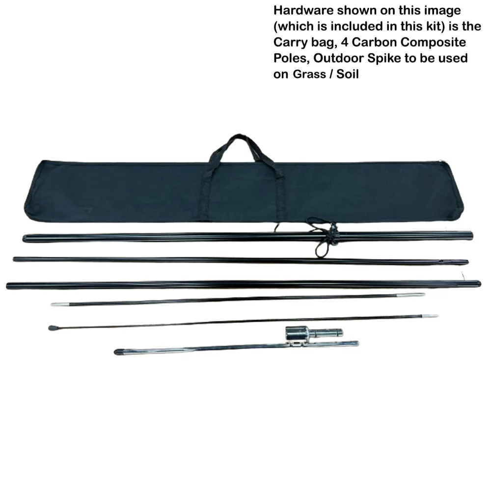 15' Large Flag Kit, Hardware included for Outdoor Use