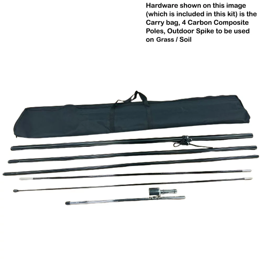 Kit de drapeau extra-large de 19 pieds, matériel inclus pour une utilisation en extérieur.