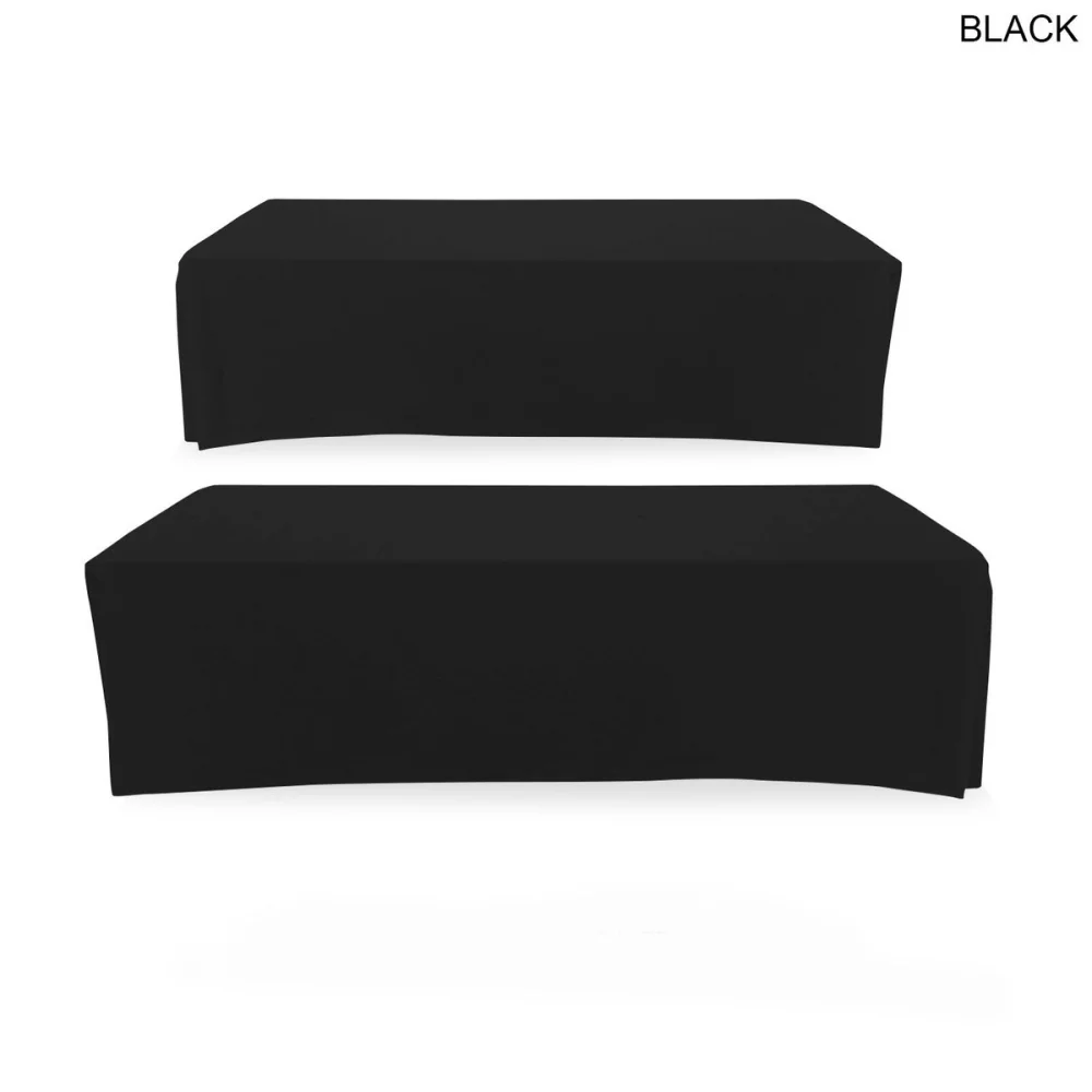 Polycotton Twill Table Throw for 8' Table, Drape style, 4 sided, Closed Back, Heat Transfer logo