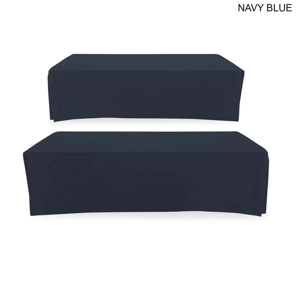 Polycotton Twill Table Throw for 8' Table, Drape style, 4 sided, Closed Back, Heat Transfer logo