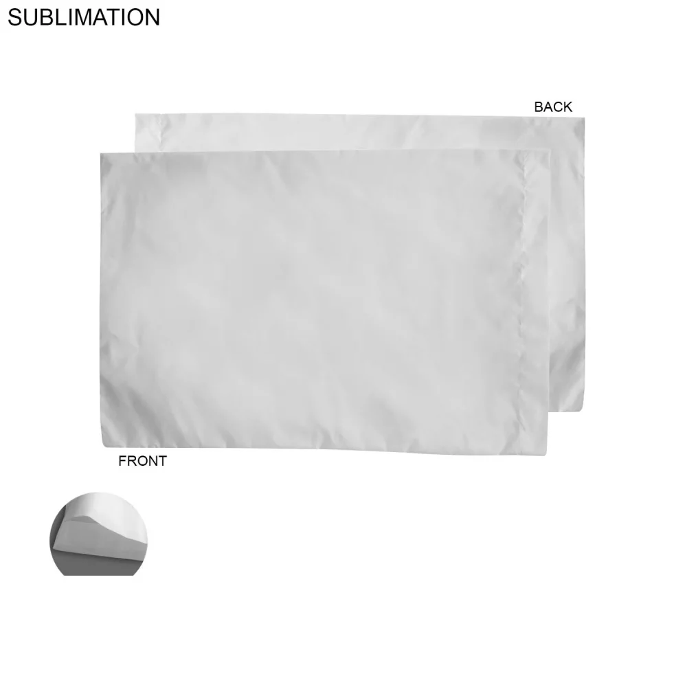 24 Hr Express Ship - Poplin White Pillowcase, 33x21, 2" End Hem, Fits standard pillow, Sublimated