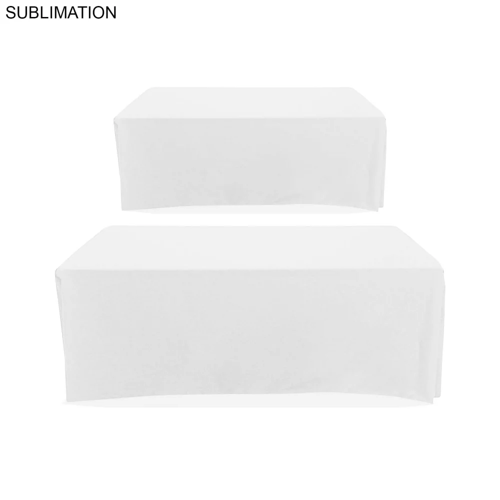 72 Hr Fast Ship - Sublimated Table Cloth for 6' table, Drape style, 4 sided, Closed Back