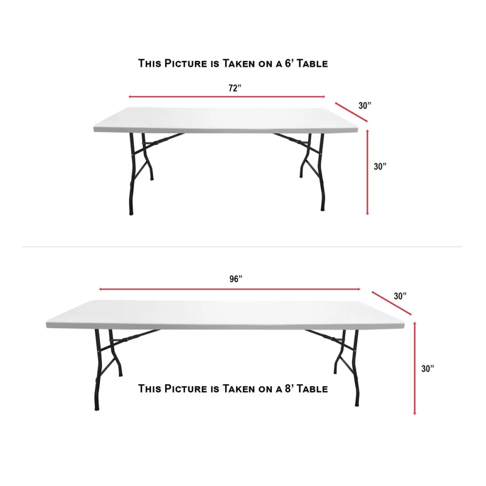 48 Hr Quick Ship - Sublimated Convertible Table Cloth, Converts from 8' to 6', Drape style, 4 sided