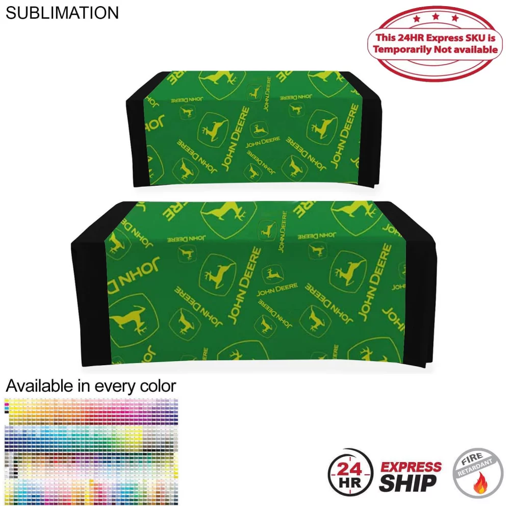 24 Hr Express Ship - Sublimated Table Runner, 60x90, Covers Front, Top and Back