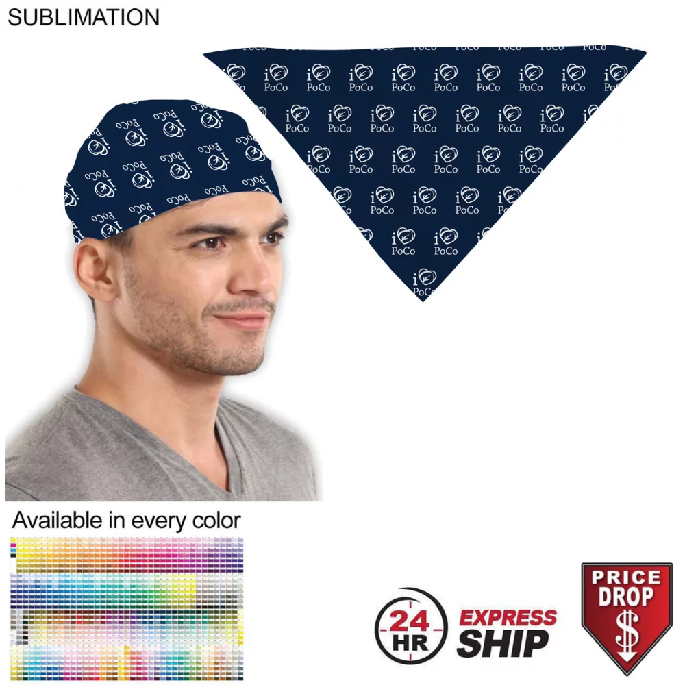 Expédition express 24h - Bandana triangle, 32x22x22, bords cousus, sublimé de bord en bord