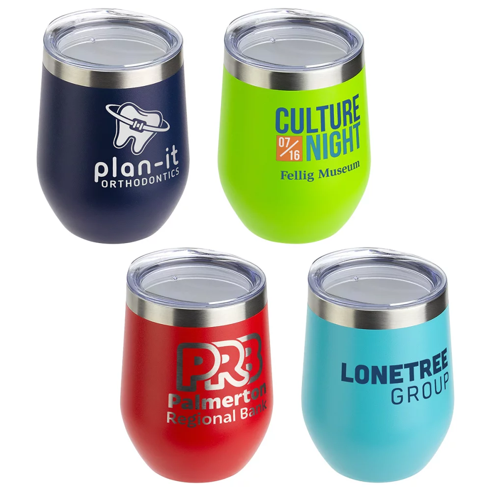 Gobelet isolé en poudre enduit de cuivre de 12 oz