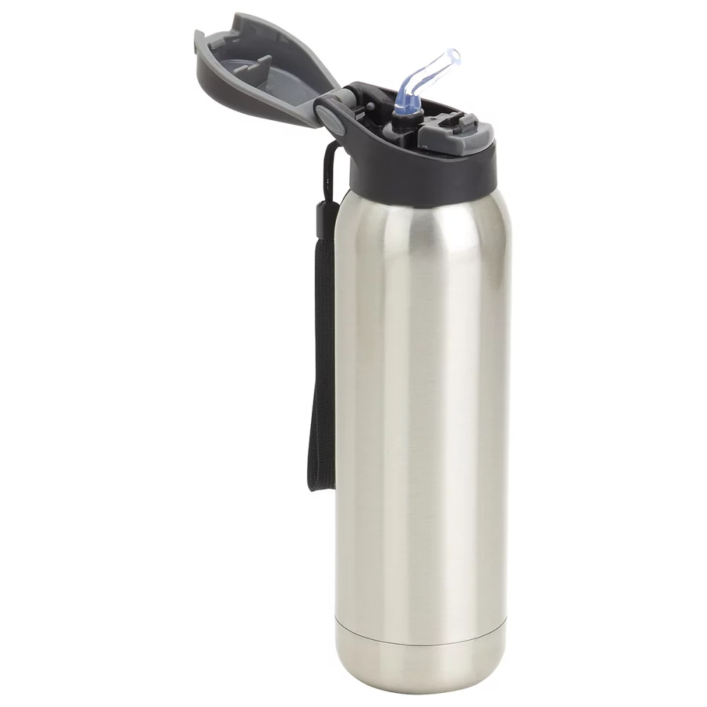 Bouteille en acier inoxydable isolée sous vide avec couvercle à ouverture rapide de 17 oz de Stratford