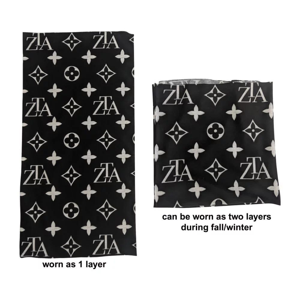 Cache-cou d'hiver léger sans couture de grande valeur qui peut être porté en 2 couches (2 plis)