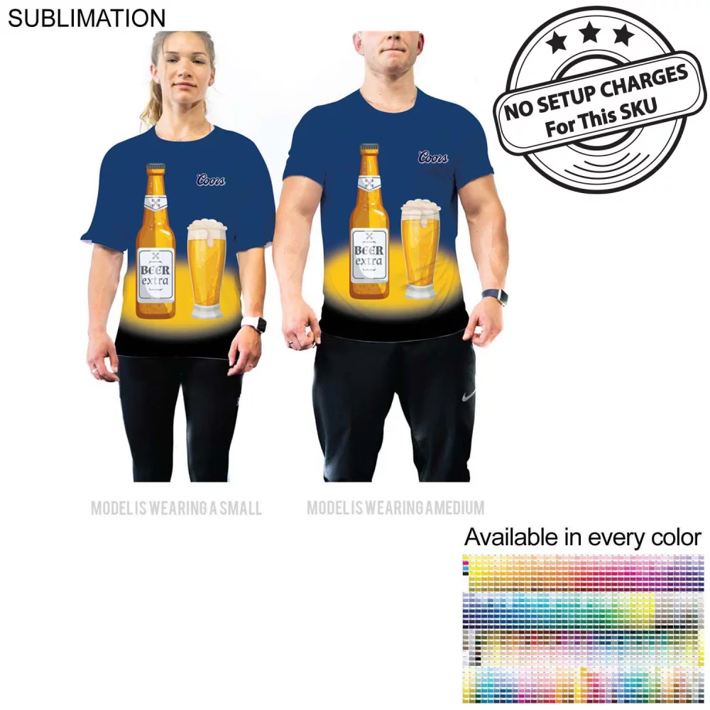T-shirt de marque de produit, unisexe, tissu performant, AUCUN FRAIS DE CONFIGURATION