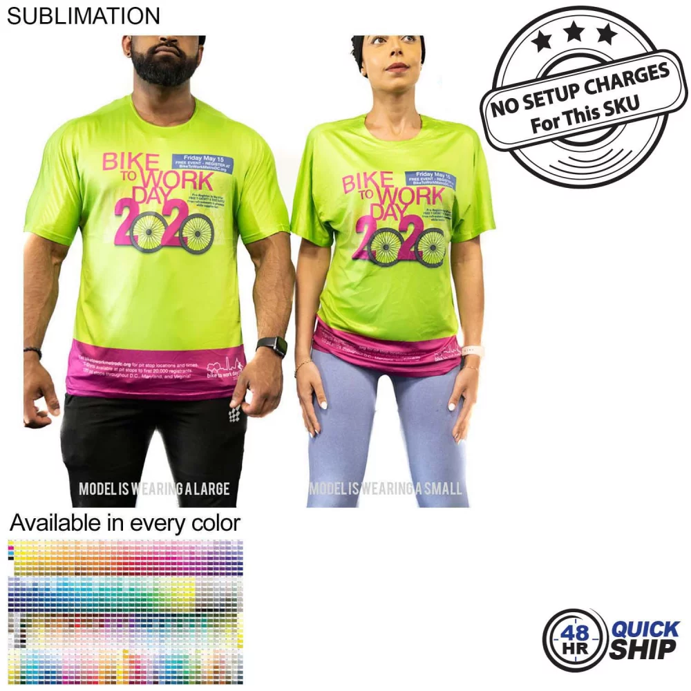 Livraison rapide en 48 heures - T-shirt unisexe Performance, AUCUN FRAIS DE CONFIGURATION