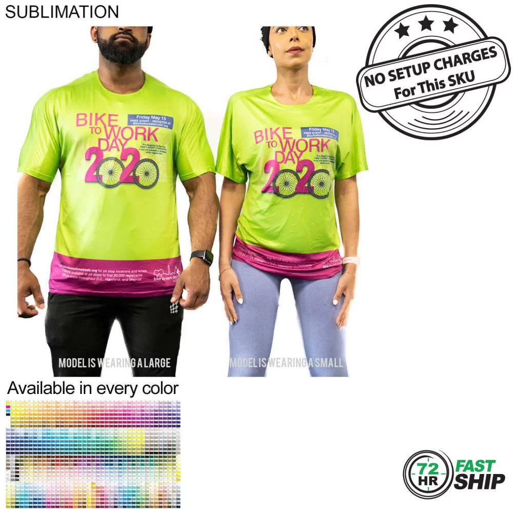 Livraison rapide en 72 heures - T-shirt unisexe Performance, AUCUN FRAIS DE CONFIGURATION