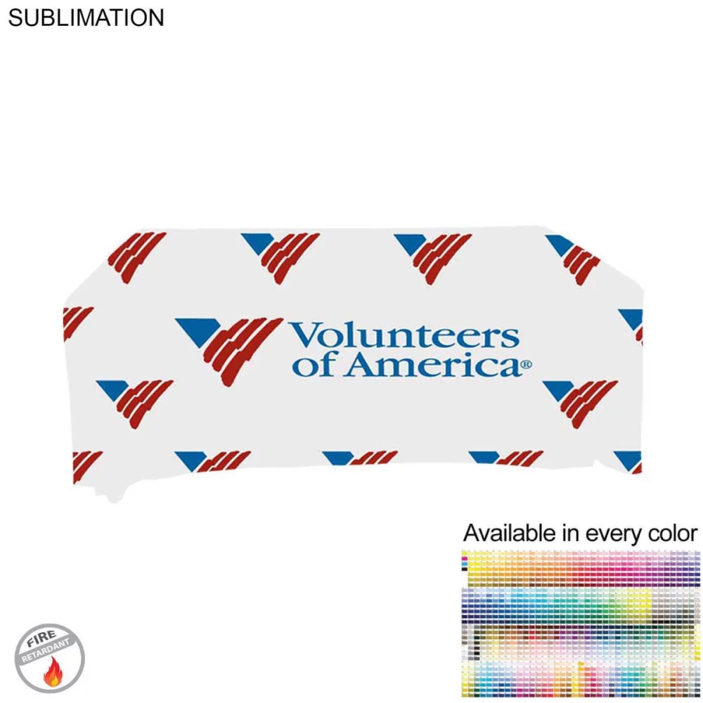 72 Hr Fast Ship - Tradeshow Booth Package Sleek, 2' EuroFit Display and 6' Sublimated Tablecloth