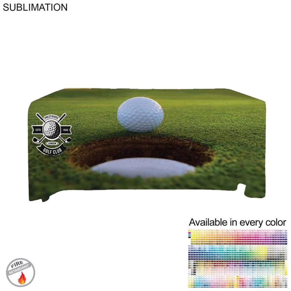 24 Hr Express Ship- Tradeshow Booth Package Sleek, 3'Wide EuroFit Display & 6' Sublimated Tablecloth