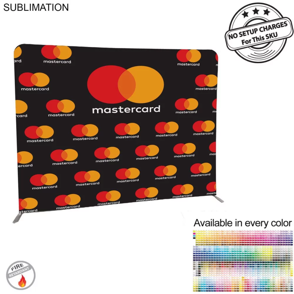 72 Hr Fast Ship - Tradeshow Booth Package Supreme, 8' EuroFit Display and 6' Sublimated Tablecloth