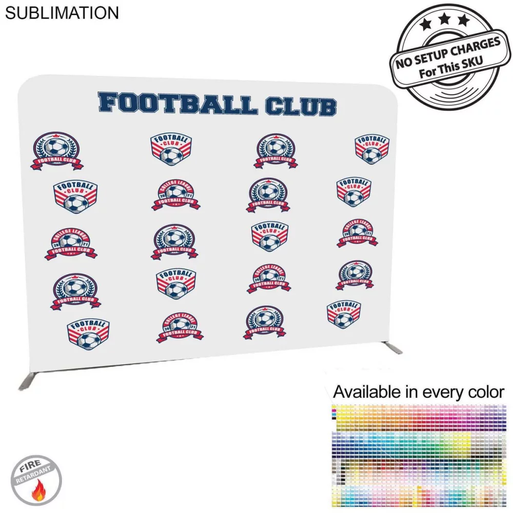 72 Hr Fast Ship - Tradeshow Booth Package Supreme, 10' EuroFit Display and 8' Sublimated Tablecloth