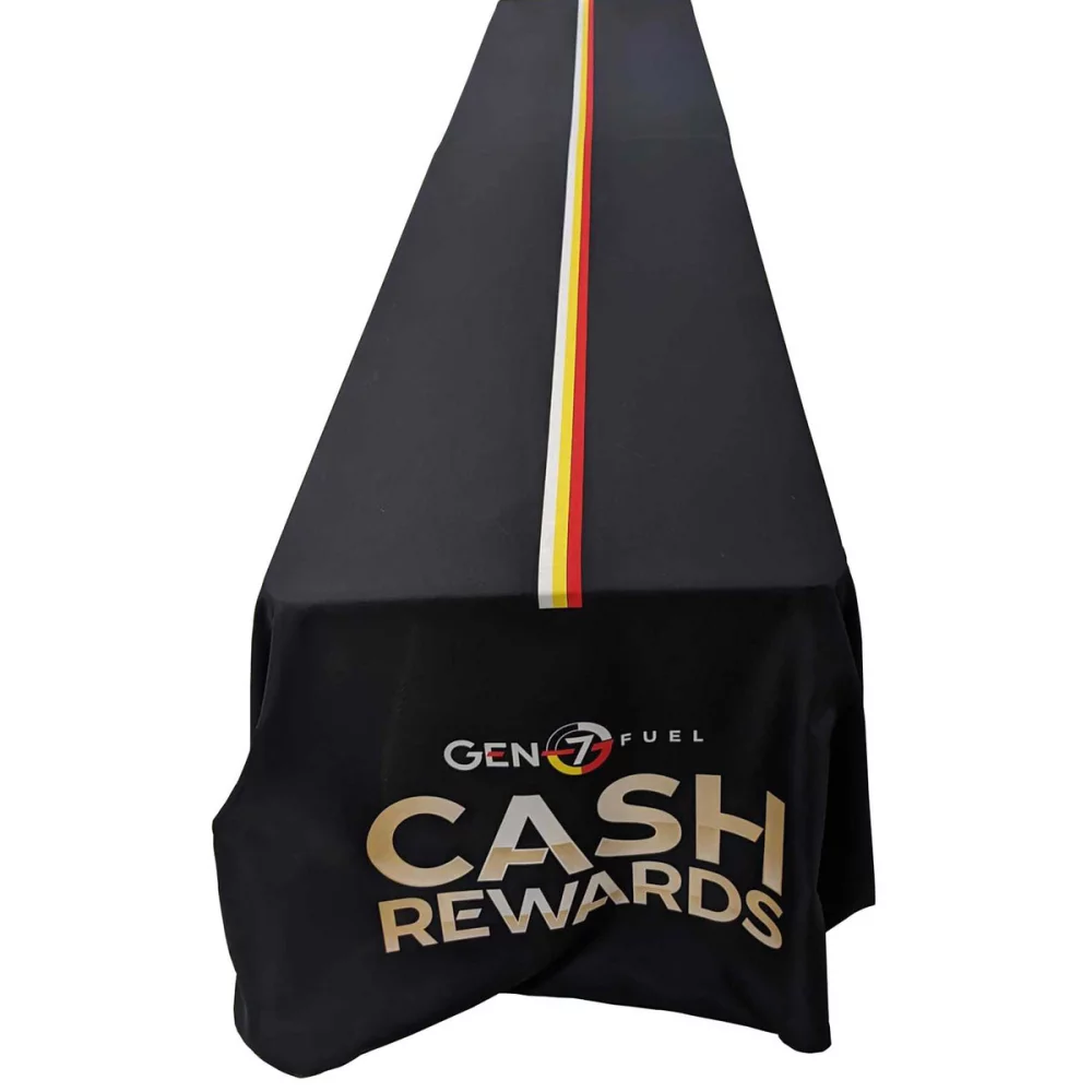 24 Hr Express Ship - Sublimated Table Cloth for 12' table (or 2 x 6' tables combined), Closed Back