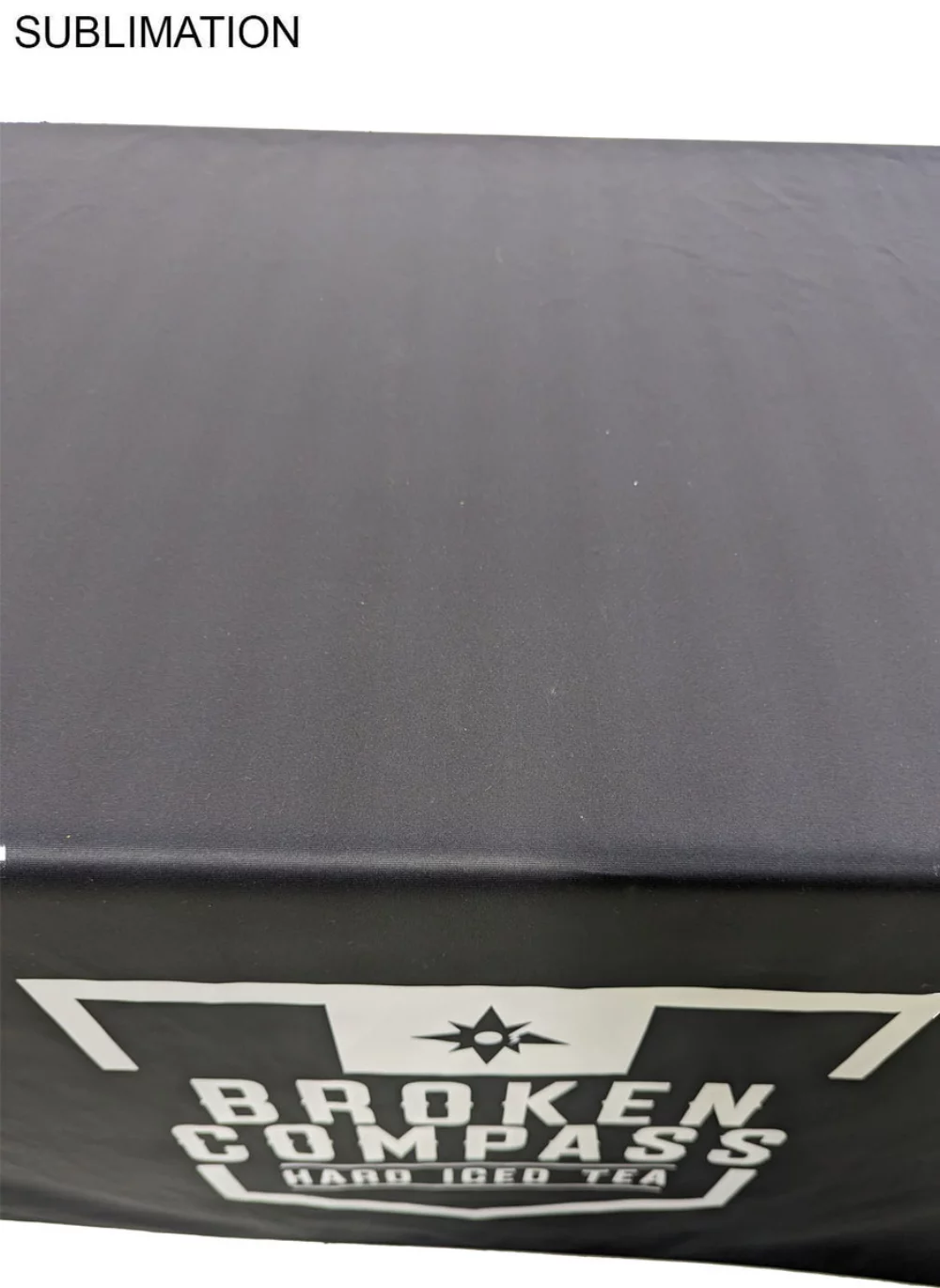 24Hr Express Ship - Sublimated PREMIUM Cloth for 6' table, Drape style, Closed Back, Rounded Corners