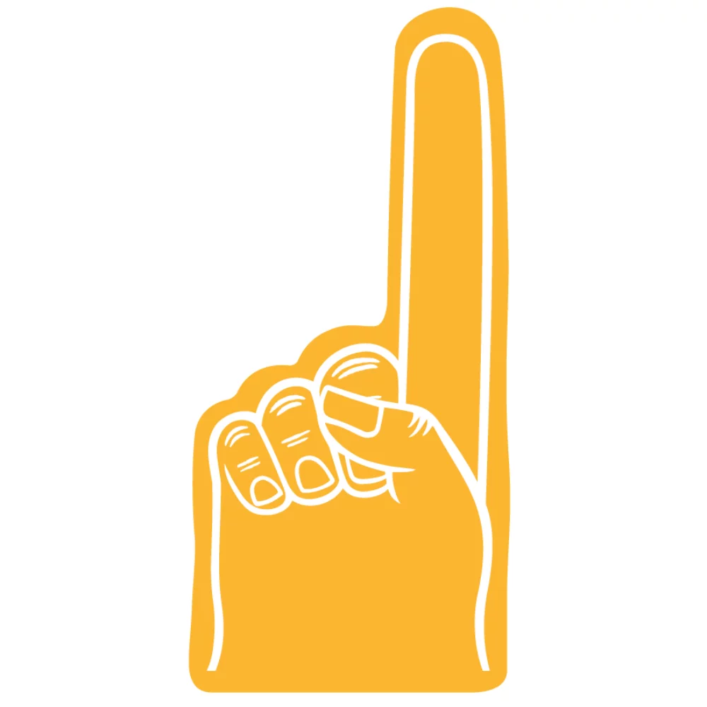 Main en mousse de 16"