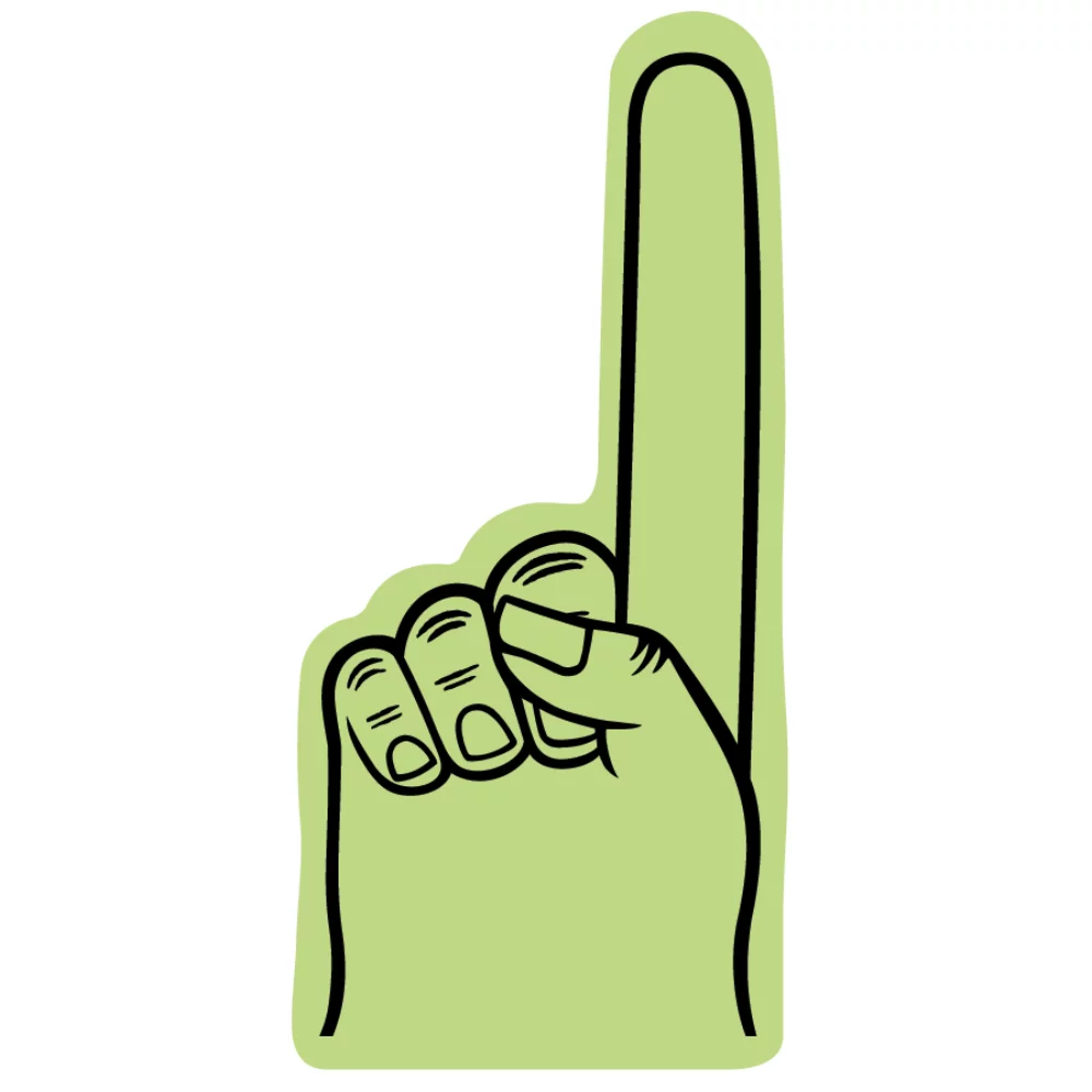 Main en mousse de 16"