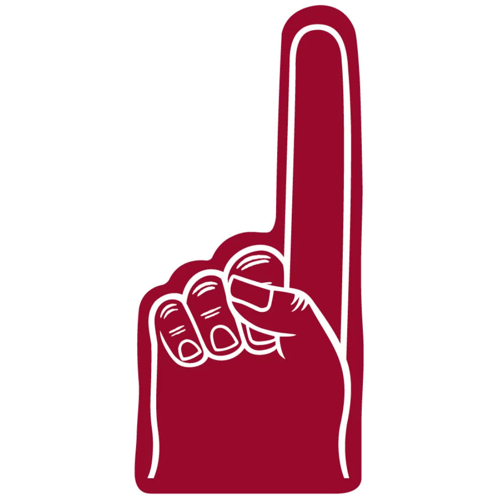 Main en mousse de 16"