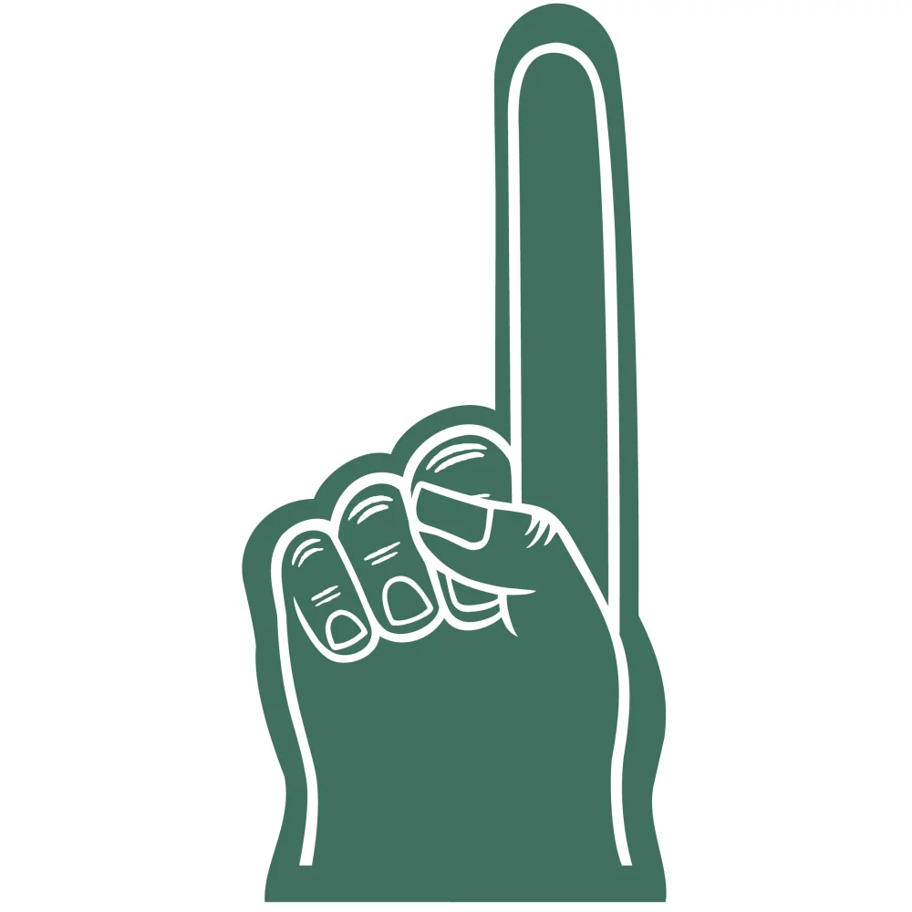 Main en mousse de 18 pouces