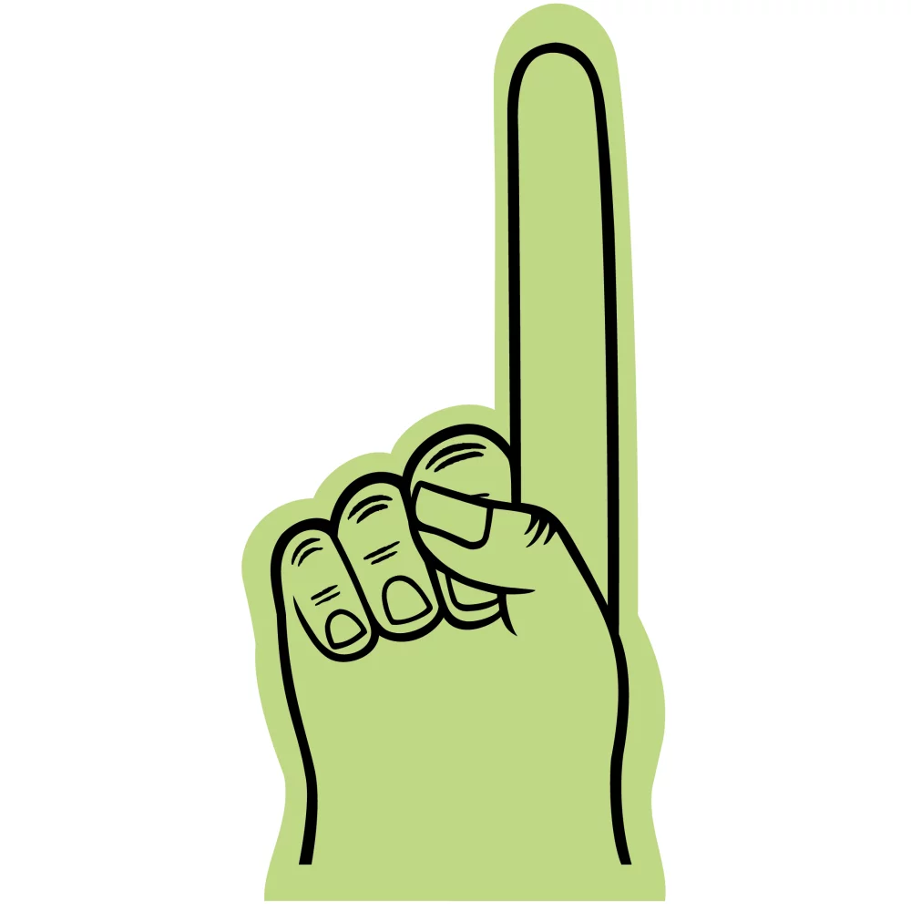 Main en mousse de 18 pouces