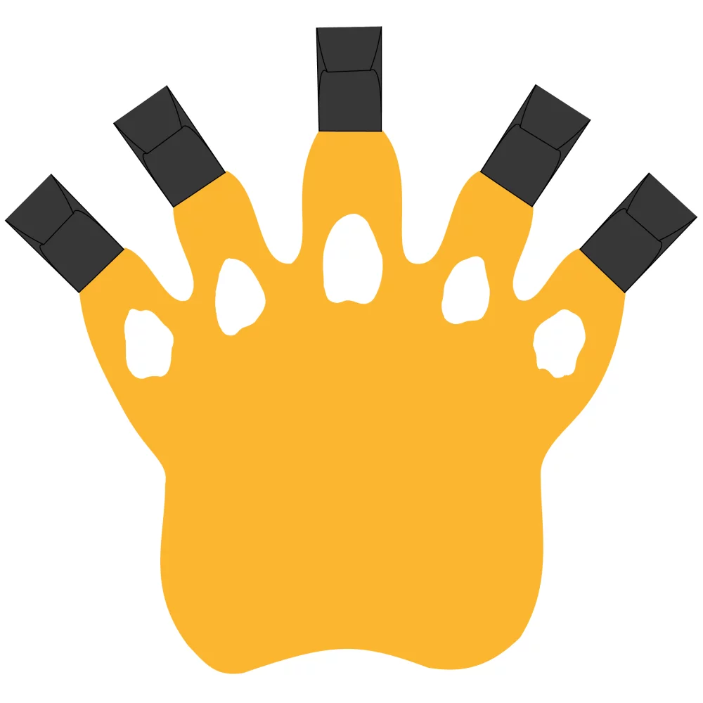 Mittain de soutien en mousse avec griffes