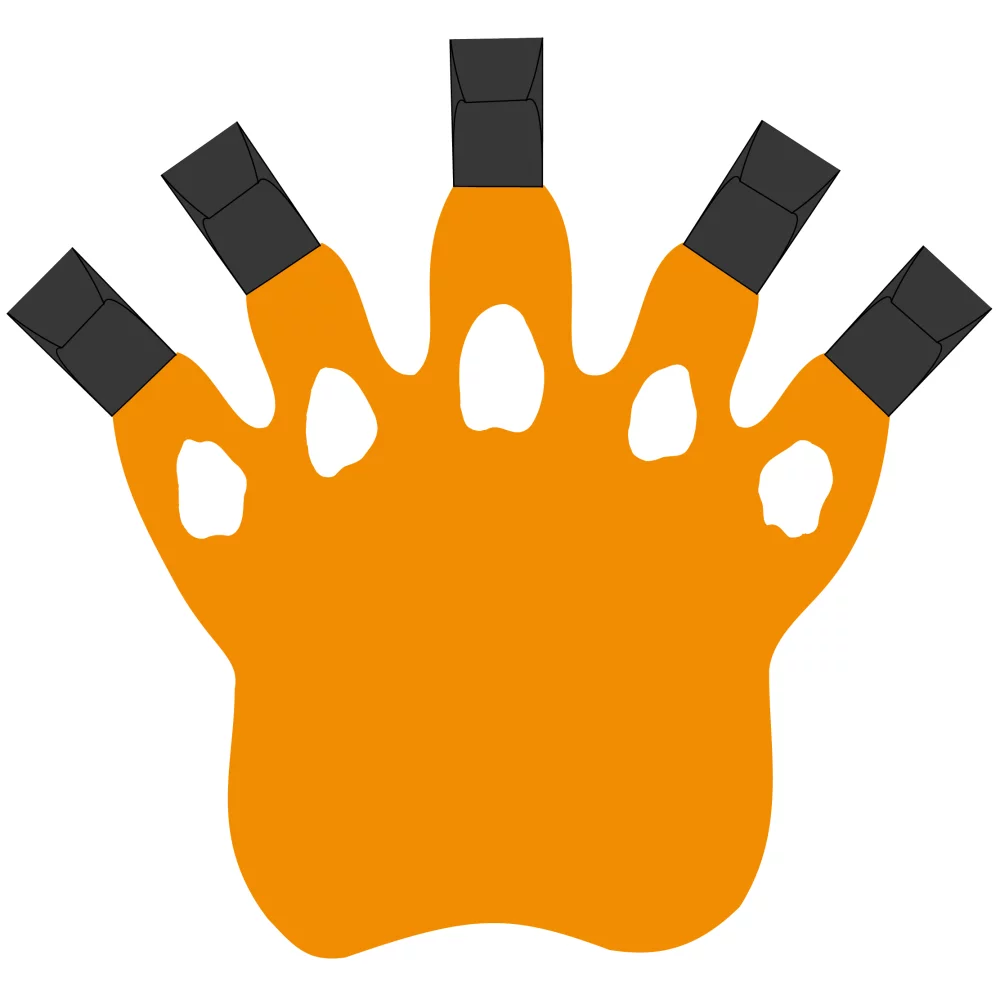 Mittain de soutien en mousse avec griffes