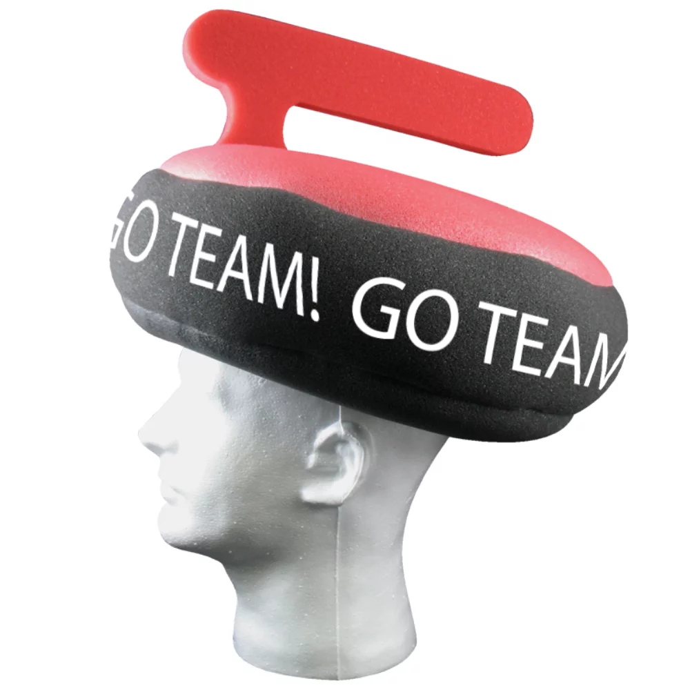 Foam Curling Rock Hat