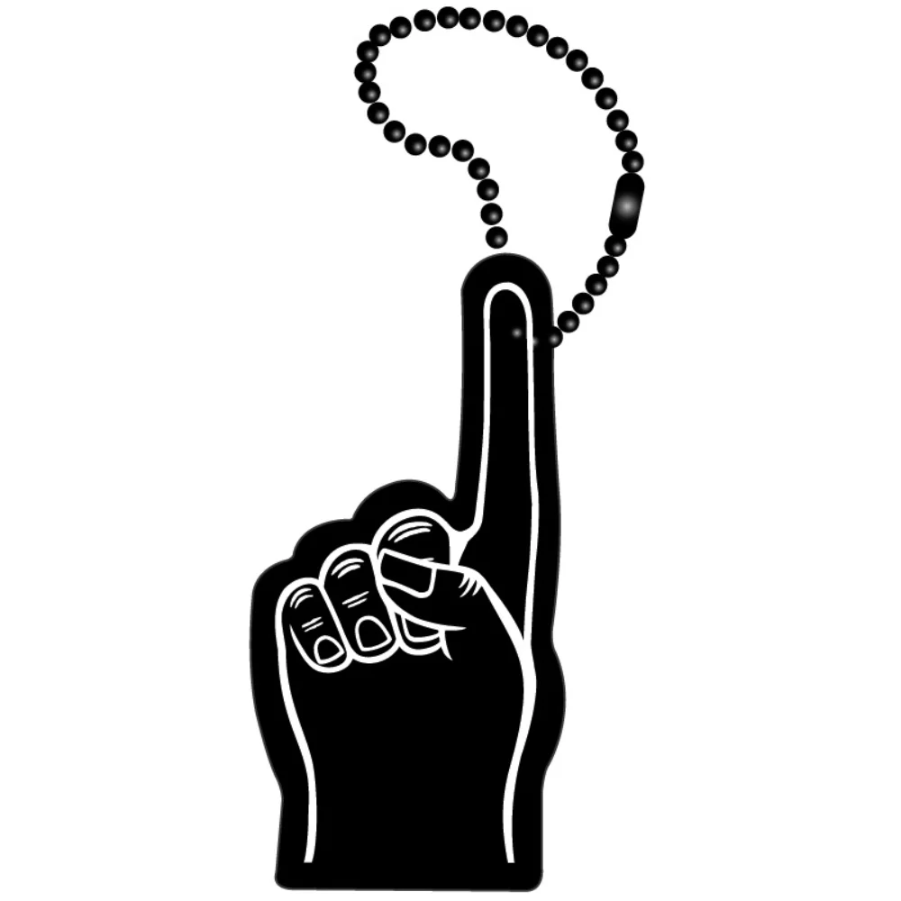 Number One Foam Hand Key Chain