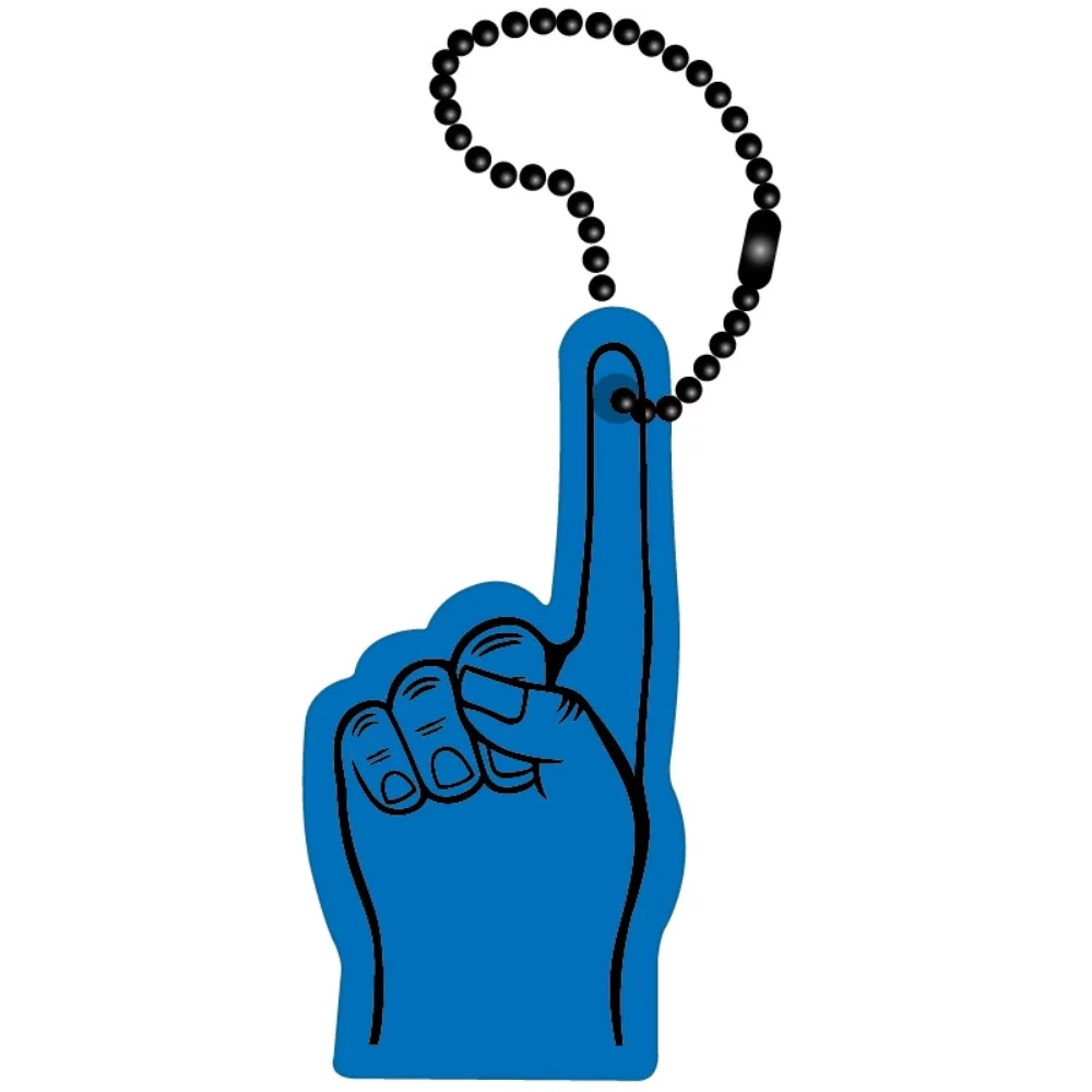 Number One Foam Hand Key Chain