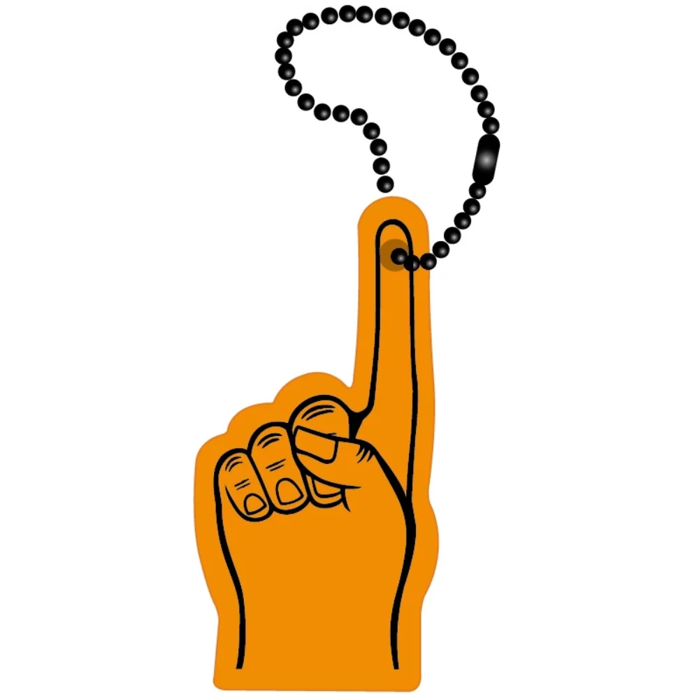 Number One Foam Hand Key Chain