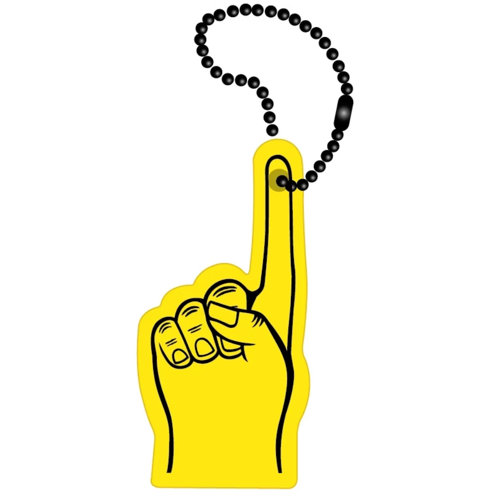Number One Foam Hand Key Chain