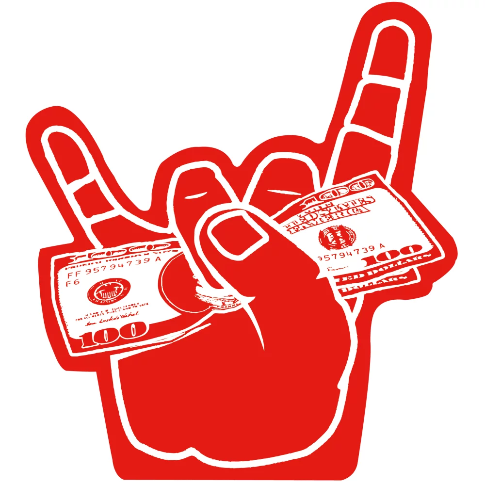 Main avec de l'argent