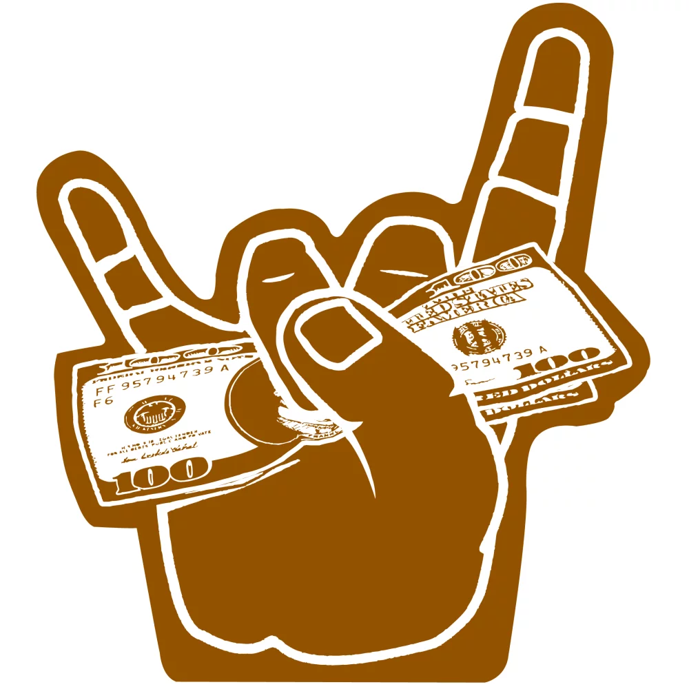 Main avec de l'argent