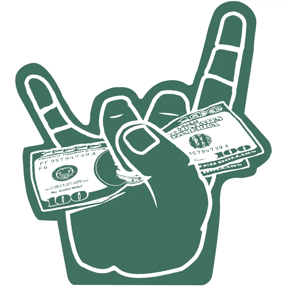 Main avec de l'argent