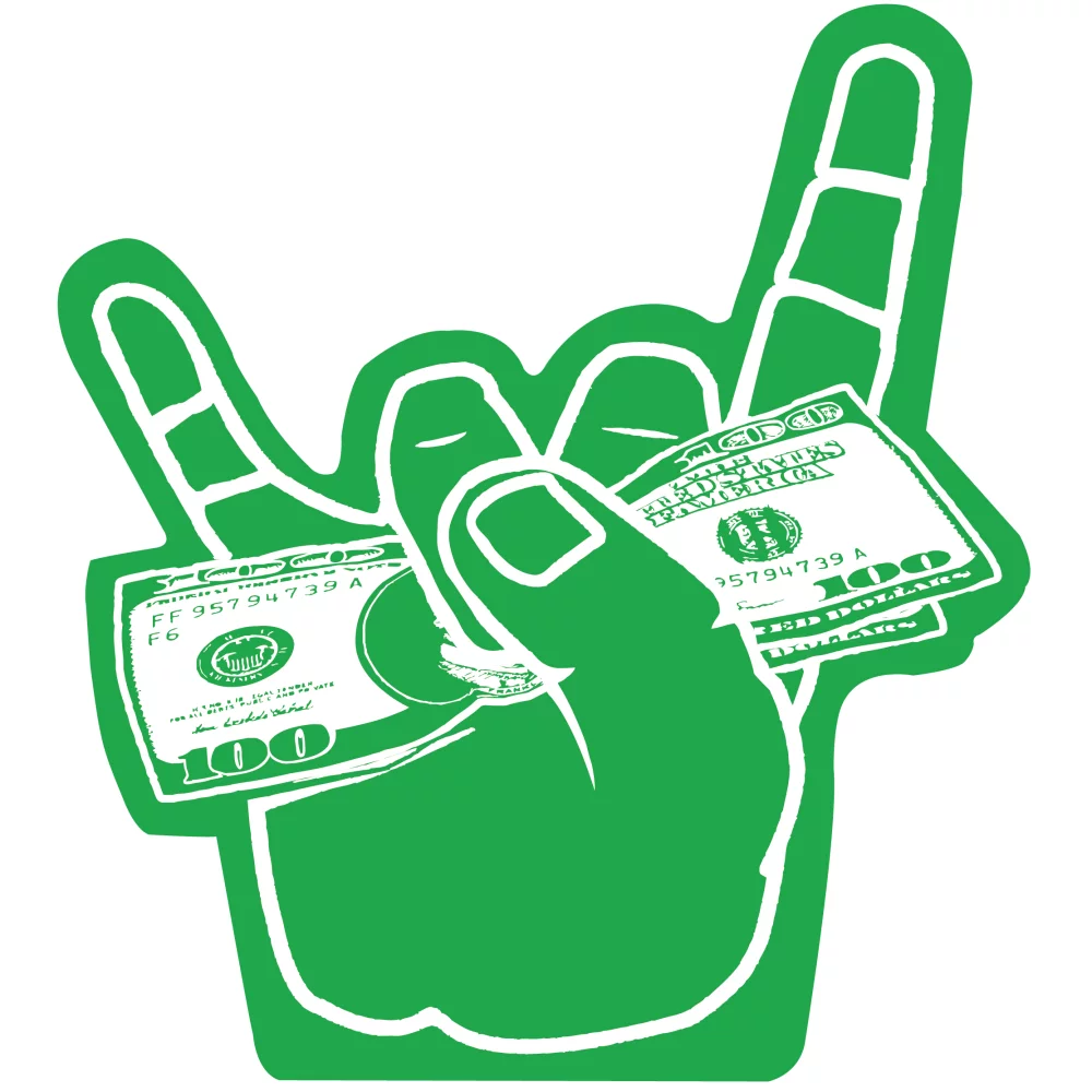 Main avec de l'argent