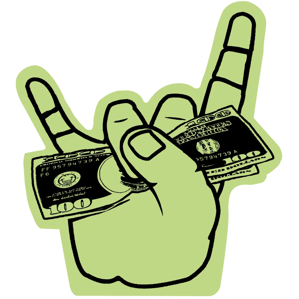 Main avec de l'argent