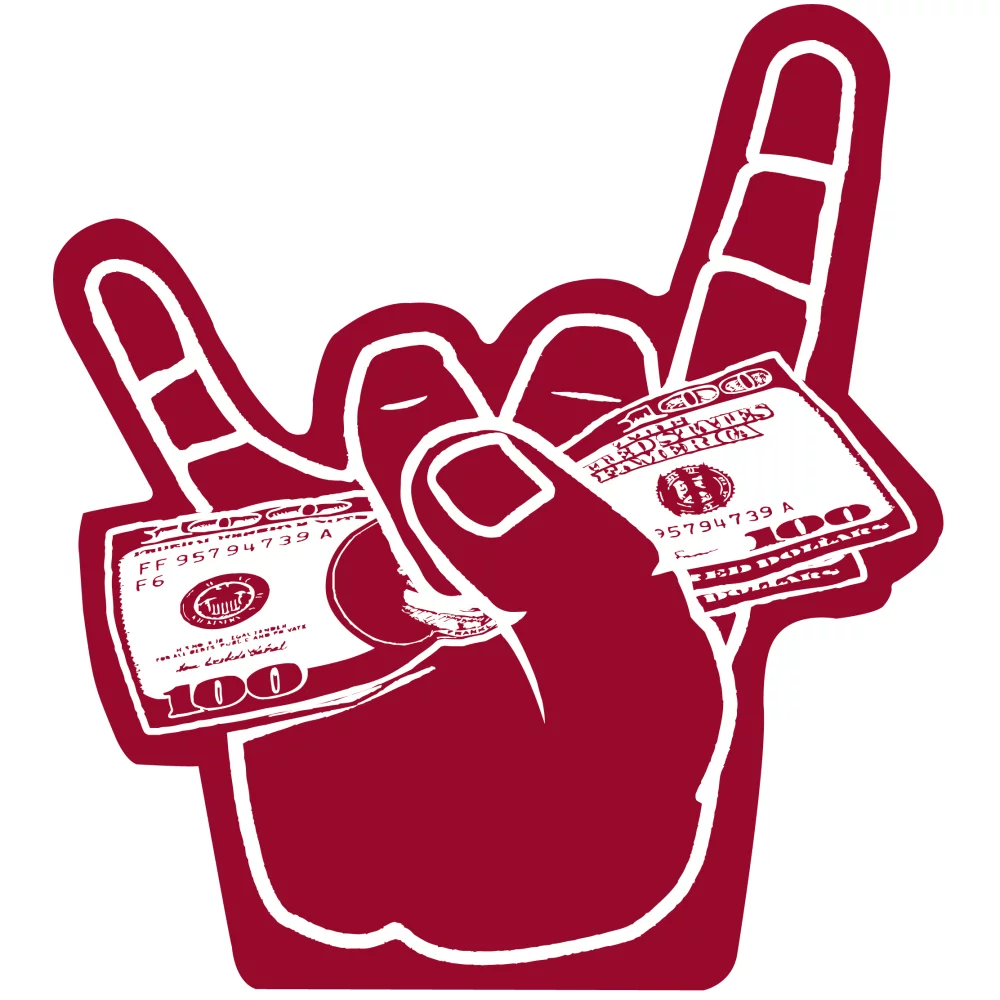 Main avec de l'argent